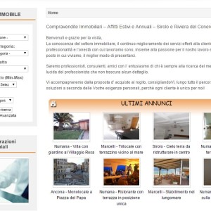 Home page con annunci
