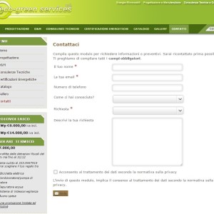 Pagina dei contatti