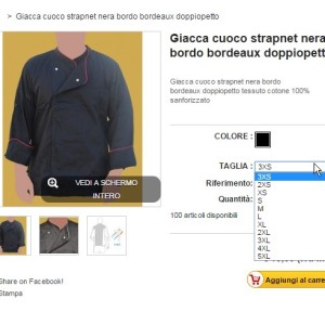 Vista scheda dettaglio prodotto