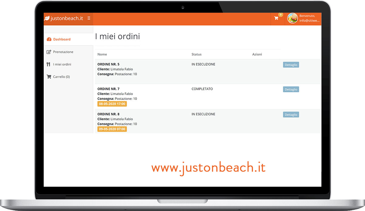 Just On Beach - il 1° take way da Spiaggia